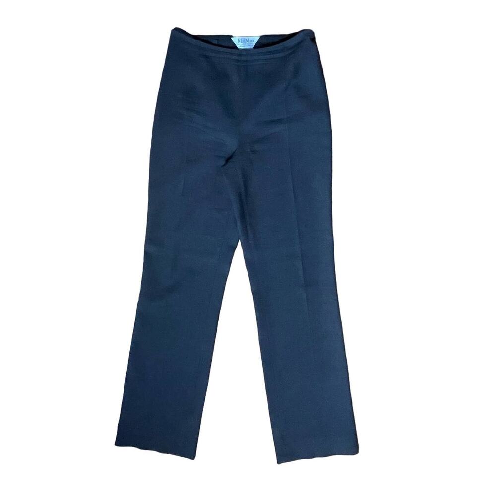 Max Mara Dark Gray Straight Leg Wool Pants size 2